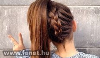 fodrászat, copf, hajdivat cop hajfonással kombinálva, fodrászat, fonat, copf